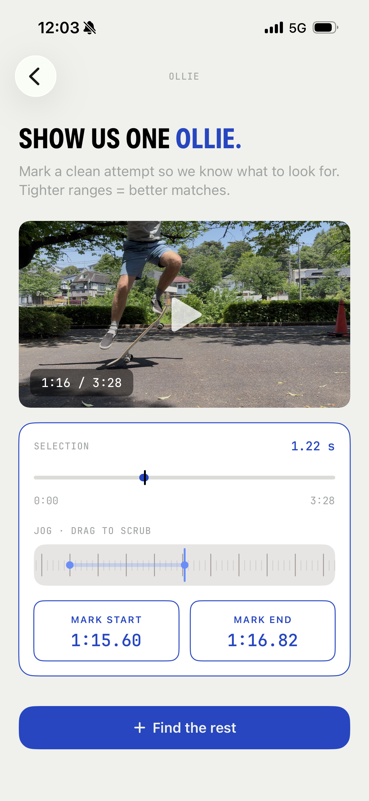 Marking an example trick