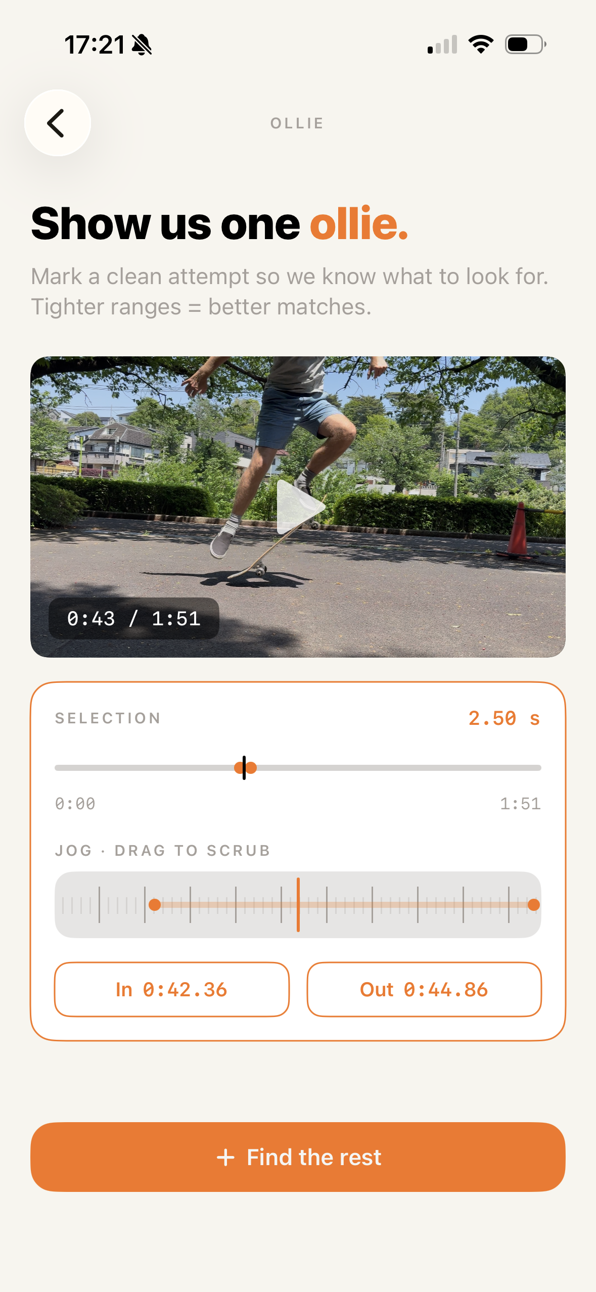 Marking an example trick